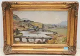 Plaine du Rhône bei Béhobie", 1874 by Alfred Dumont, oil on panel, offered Sep 2021