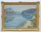 Am Wallensee by Wilhelm Hartung, oil on canvas, sold Sep 2021