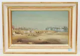 Blick auf Stein am Rhein im Spätwinter by Hermann Knecht, oil on panel, sold Sep 2021