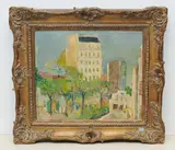 Place du Tertre, 1948 by Charles Pierre-Humbert, oil on canvas, sold Sep 2021