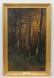 Herbst im Birkenwald by Jakob Lorenz Rüdisühli, oil on canvas, sold Sep 2021