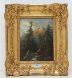 Rosenlaui by Jean Marc Benjamin Tepping, oil on panel, sold Sep 2021