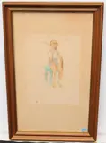 Sitzender Knabe by Pietro Chiesa, watercolor, offered Sep 2021