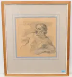 Sitzende Frau by Thomas Ernst Gubler, pencil, offered Sep 2021