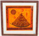 Schiff by Hans Rudolf Strupler, mixed media, sold Sep 2021