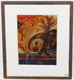 Vogel by Hans Rudolf Strupler, mixed media, sold Sep 2021