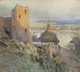 Stein a by Fritz Lach, watercolor, sold Jun 2021