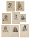 Miniaturportraits, "Völkertypen aus Russland by Gabriel père Lory, watercolor, sold Jun 2021