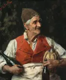 Der Kellermeister by Federico Andreotti, oil on canvas, sold Jun 2021