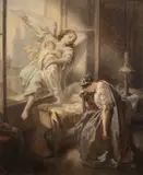 Le rêve by Octave Nicolas François Tassaert, 1856, oil on canvas, sold Jun 2021