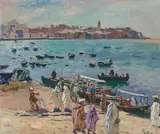 Ansicht des Oudaïas in Rabat by Henri Jean Pontoy, oil on board, sold Jun 2021