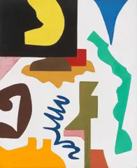 Yellow Moon by Shirley Jaffe, 1991, oil on canvas, sold Jun 2021