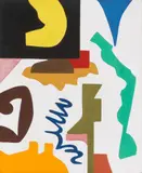 Yellow Moon by Shirley Jaffe, 1991, oil on canvas, sold Jun 2021