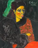 Portait von Sonja by Gernot Kissel, 1992, oil on canvas, sold Jun 2021