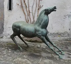 Cavallo Ferito by Bruno Cassinari, 1970, bronze, sold Jun 2021