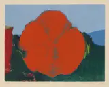 Rote Blume II by Max Ernst, 1966, color screenprint, sold Jun 2021