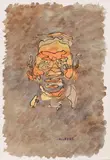 Impossible to Name 9 by Geng Jianyi, 1999, watercolor, offered Jun 2021