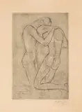 Der verlorene Sohn by Wilhelm Lehmbruck, 1913, etching, sold Jun 2021