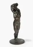 Stehender Akt mit verschrenkten Armen by Hans Trudel, 1925, bronze, sold Jun 2021