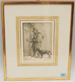 Bettler mit seinem Hung by Benjamin d.Ä. Vautier, pencil, sold Jun 2021