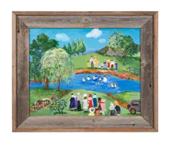 Shall We Gather At The River by Helen Johnson, acrylic on manufactured board, sold Feb 2024