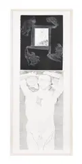 This side up / Telemone No. 2 by Francesco Clemente, etching on paper, sold Feb 2024