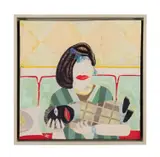 Untitled - Mother and Child by Marcus Kenney, 2015, mixed media on canvas, sold Feb 2024