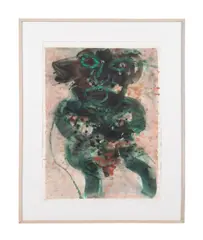 Untitled - Figural Abstract by Robert Beauchamp, 1987, watercolor on paper, sold Feb 2024