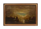 River Landscape by Moonlight by Aert van der Neer, oil on panel, sold Jan 2024