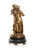Jeune Couple by Luca Madrassi, bronze figural sculpture, sold Jan 2024