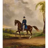 Figure on Horseback by Thomas Kirby Van Zandt, oil on canvas laid down on board, sold Nov 2022
