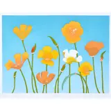 California Poppies by Beth Van Hoesen, 1995, etching in colors with aquatint, sold Nov 2022