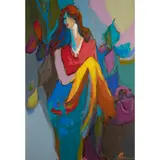 Untitled (Seated Woman) by Isaac Maimon, 1991, oil on canvas, sold Nov 2022