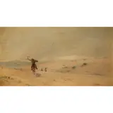 Untitled (Western Scene) by A.J. Heath, oil on canvas, sold Nov 2022