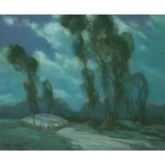 Untitled (California Nocturne) by Raymond Nott, 1924, pastel, sold Nov 2022