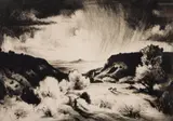 Untitled by Gene Kloss, drypoint etching, sold Nov 2022