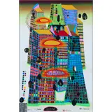 Good Morning City by Friedensreich Hundertwasser, screenprint in colors with metallic embossing on Fabriano paper, sold Nov 2022