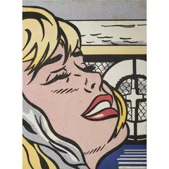 Shipboard Girl by Roy Lichtenstein, 1965, lithograph, sold Nov 2022
