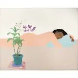 Sleeping Woman with Orchids by Pegge Hopper, oil on canvas, sold Dec 2022