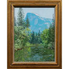 Half Dome by Theodore Wores, oil on canvas board, sold Dec 2022