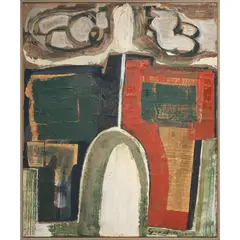 Homage to Sadat," 1977-1978 by Guy Anderson, oil on paper on board, sold Dec 2022
