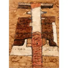 Personage by Jan Lebensztejn, 1959, gouache on paper, sold Dec 2022