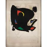 L'Oevre Graphique Musee d'Art Moderne by Joan Miró, 1974, lithograph in colors, sold Dec 2022