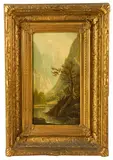 Lake Thun by Heinrich Guyer, oil on board, sold Oct 2025