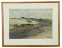 Provincetown beach dunes by Hendricks A. Hallett, watercolor, sold Oct 2025