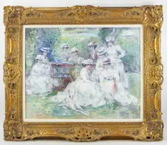 Ladies Tea by Paul A. Williams, oil on canvas, sold Oct 2025