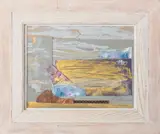 Modern Abstract Composition by Joan Hyde Shapiro, Mixed Media Acrylic on Paper Collage, sold Aug 2024