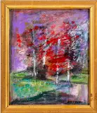 Along the River by Joan Hyde Shapiro, Acrylic on Masonite, sold Aug 2024