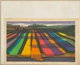 Cloth Drying by Clifton Karhu, 1968, Woodblock Print in Colors, sold Aug 2024