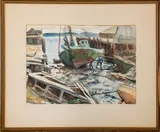 Anchors Away by Rutledge Bate, Watercolor on Paper, sold Aug 2024